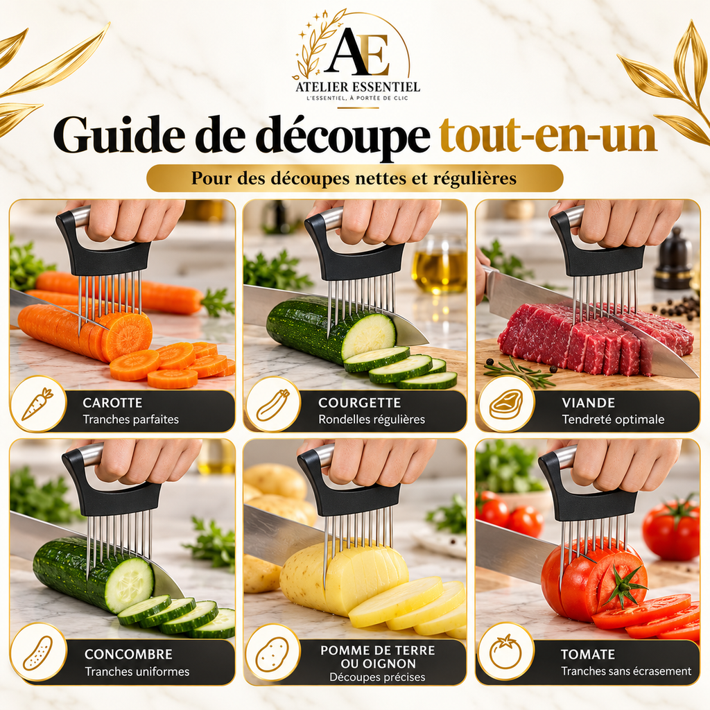 Coupe-oignon, hachoir à légumes en acier inoxydable pour tomate, pomme de terre, avocat, œufs, fruits, citron, viande, outil de cuisine