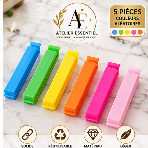 5 pièces Portable cuisine stockage alimentaire Snack joint scellage sac Clips scellant pince en plastique outil cuisine accessoires alimentaire sac Clips