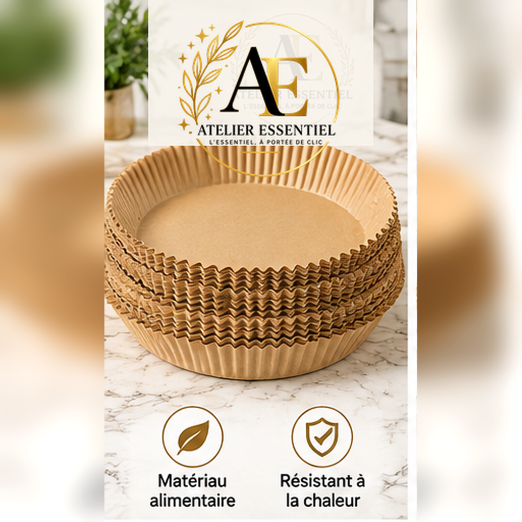 Accessoires de cuisine en papier pour friteuse à Air, ustensiles de cuisine jetables, moules à pâtisserie carrés et ronds, plaque de barbecue, tampon antiadhésif, 50/200 pièces
