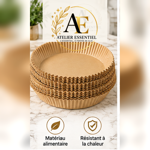 Accessoires de cuisine en papier pour friteuse à Air, ustensiles de cuisine jetables, moules à pâtisserie carrés et ronds, plaque de barbecue, tampon antiadhésif, 50/200 pièces