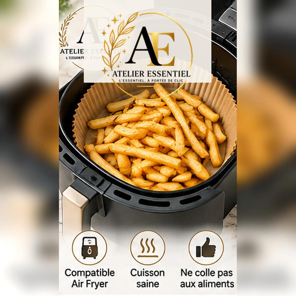 Accessoires de cuisine en papier pour friteuse à Air, ustensiles de cuisine jetables, moules à pâtisserie carrés et ronds, plaque de barbecue, tampon antiadhésif, 50/200 pièces