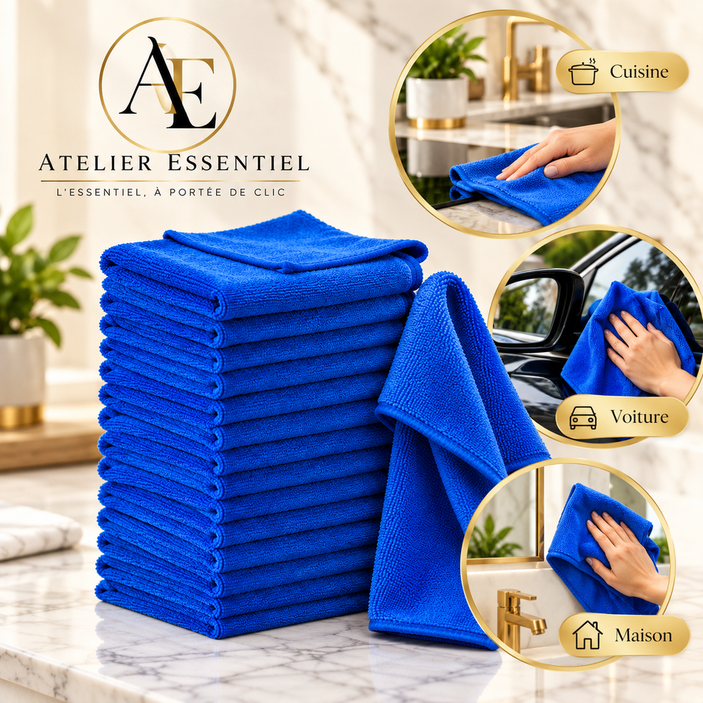 Serviettes en microfibre pour lavage de voiture, tissu de séchage, chiffons de nettoyage ménager, chiffon de polissage pour détails automobiles, outils de nettoyage de la maison, 1 à 20 pièces