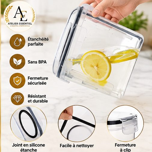 Conteneurs de stockage des aliments avec couvercles, boîte de friandises empilable, conteneurs d'organisation pour garde-manger de cuisine, distributeur de riz