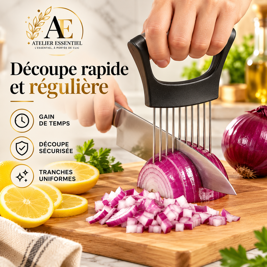 Coupe-oignon, hachoir à légumes en acier inoxydable pour tomate, pomme de terre, avocat, œufs, fruits, citron, viande, outil de cuisine