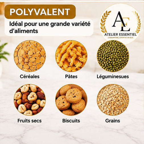 Conteneurs de stockage des aliments avec couvercles, boîte de friandises empilable, conteneurs d'organisation pour garde-manger de cuisine, distributeur de riz