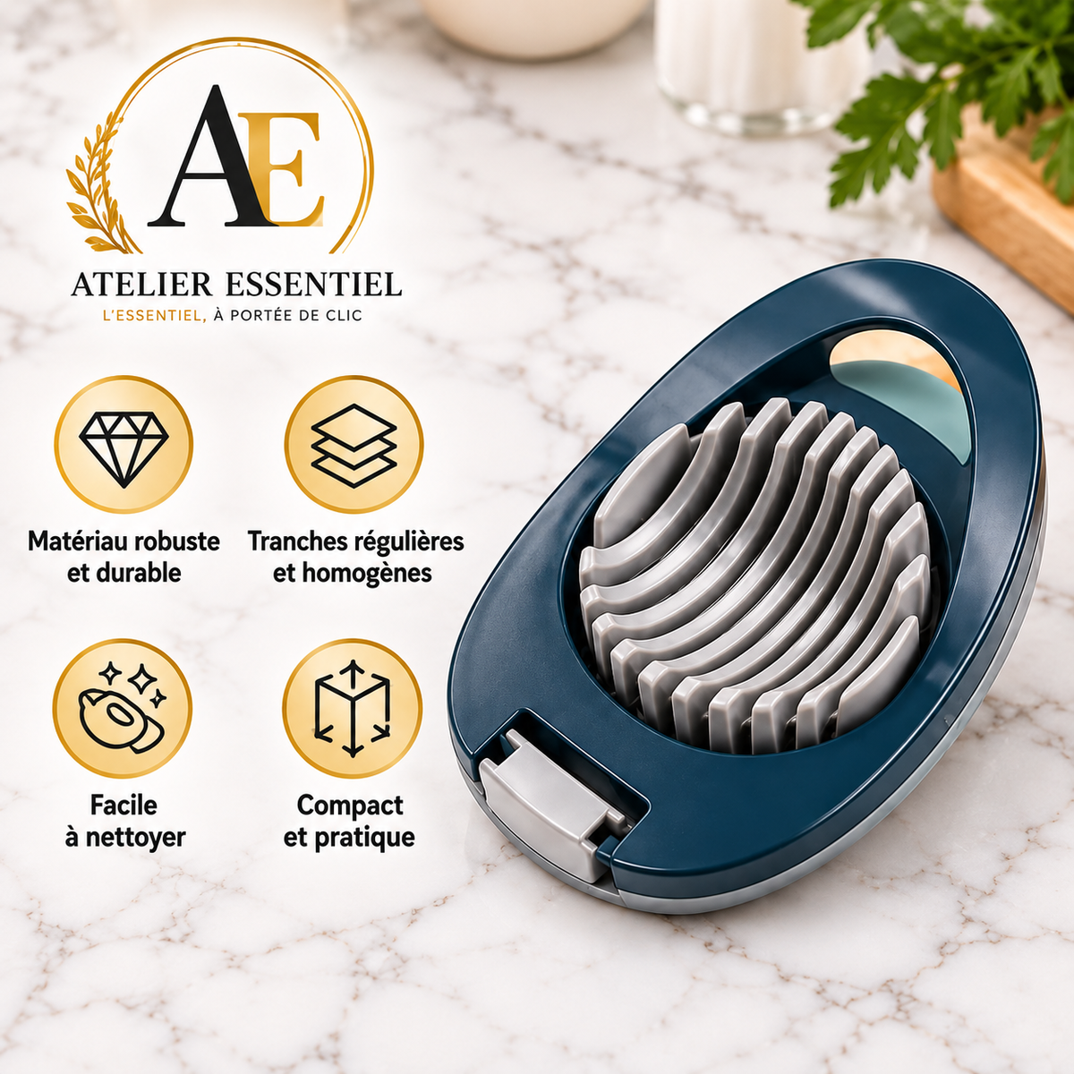 Trancheuse d'œufs en fil d'acier inoxydable, pour la maison, coupe-œufs durs, trancheur de fruits, Gadgets curieux de cuisine, outils de petit déjeuner